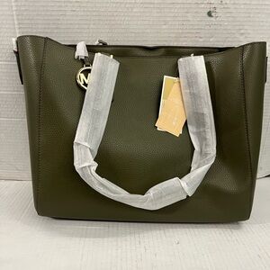 MICHAEL KORS MAISIE L 3 IN 1 TOTE SHOULDER CROSSBODY BAG + CLUTCH MK Green